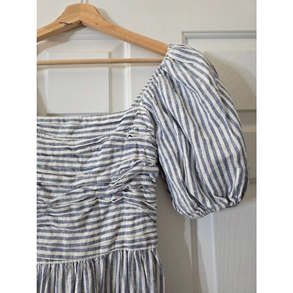 Abercrombie & Fitch Striped Midi Dress - Blue and White - Picture 4 of 12